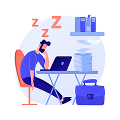 Image showing Sleep deprivation abstract concept vector illustration.