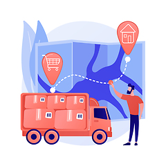 Image showing Delivery point abstract concept vector illustration.