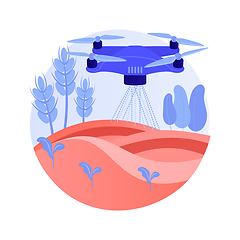Image showing Agriculture drone use abstract concept vector illustration.