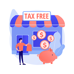 Image showing Tax free service abstract concept vector illustration.