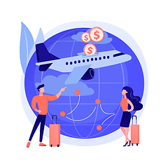 Image showing Low cost flights abstract concept vector illustration.