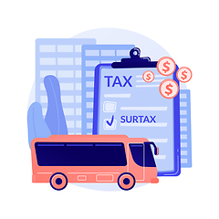 Image showing Transportation surtax abstract concept vector illustration.