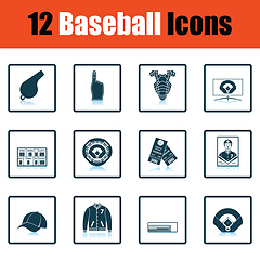 Image showing Baseball icon set