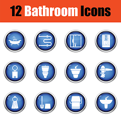 Image showing Bathroom icon set. 