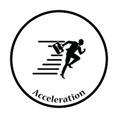 Image showing Icon of Accelerating businessman