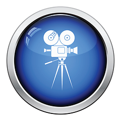 Image showing Retro cinema camera icon