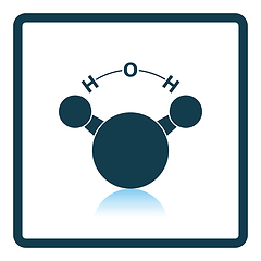 Image showing Icon of chemical molecule water