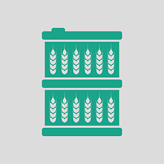 Image showing Barrel wheat symbols icon