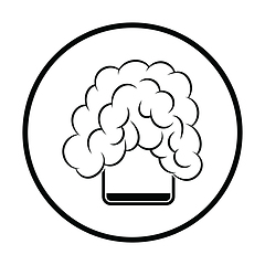 Image showing Icon of chemistry reaction in glass