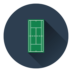 Image showing Tennis field mark icon