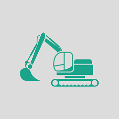 Image showing Icon of construction excavator