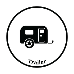 Image showing Camping family caravan car  icon