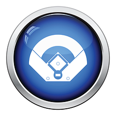 Image showing Baseball field aerial view icon