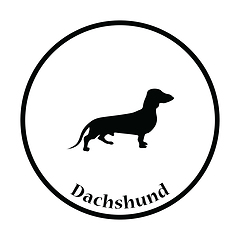 Image showing Dachshund dog icon