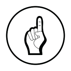 Image showing American football foam finger icon