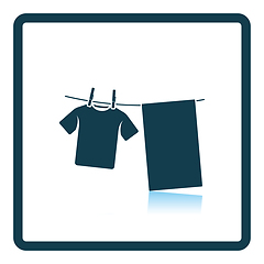 Image showing Drying linen icon