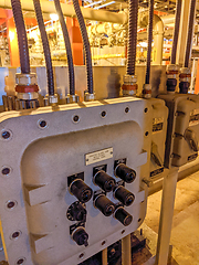 Image showing pressure gauge and knobs control at a plant