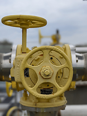 Image showing large water valve at waste water plant