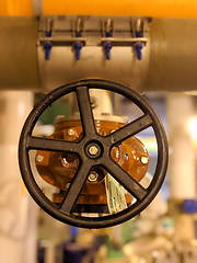 Image showing large water valve at waste water plant