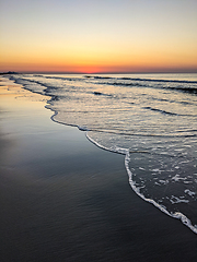 Image showing beautiful sunrise at myrtle beach in south carolina atlantic oce