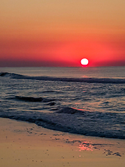 Image showing beautiful sunrise at myrtle beach in south carolina atlantic oce