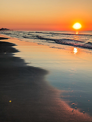 Image showing beautiful sunrise at myrtle beach in south carolina atlantic oce