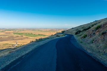 Image showing Magical wheat farm fields in palouse washington