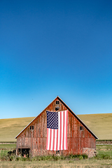 Image showing Magical wheat farm fields in palouse washington