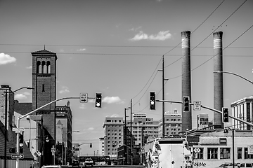 Image showing Spokane washington city skyline and streets