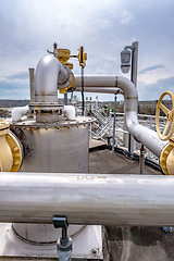 Image showing neavy duty industrial plant piping