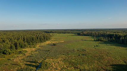 Image showing Lesna River valley to east aerial