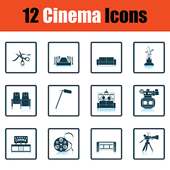 Image showing Set of cinema icons