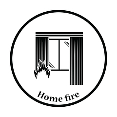 Image showing Home fire icon