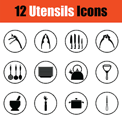 Image showing Utensils icon set