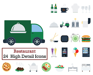 Image showing Set of 24 Restaurant icons