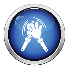 Image showing Football fans clap hand toy icon