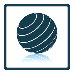 Image showing Icon of Fitness rubber ball