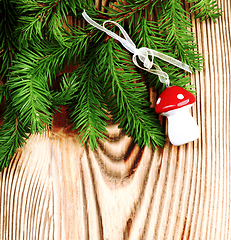 Image showing Christmas Decoration with Spruce Branch