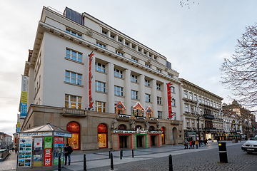 Image showing Hamleys Toy shop in Advent Christmas time on Prague street