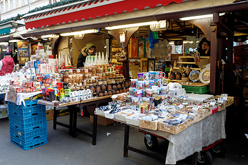 Image showing Souvenir shop at famous Havel Market in second week of Advent in