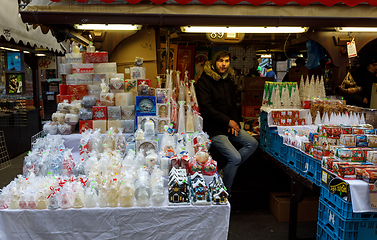 Image showing Souvenir shop at famous Havel Market in second week of Advent in