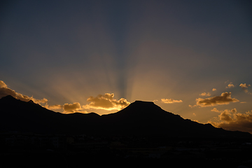 Image showing beautiful sunrise over mountain