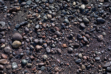 Image showing black sand on Tenerife beach