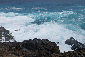 Image showing natural swimming pools on Tenerife island