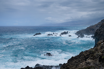 Image showing natural swimming pools on Tenerife island