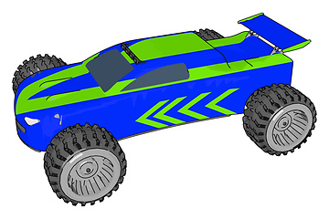Image showing The model car vector or color illustration
