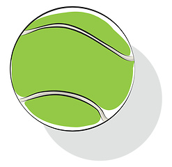 Image showing Clipart of a green-colored tennis ball/Table tennis ping pong ba