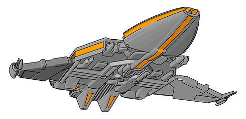 Image showing Fantasy spacecraft vector illustration non white background