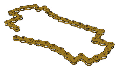 Image showing The roller chain vector or color illustration