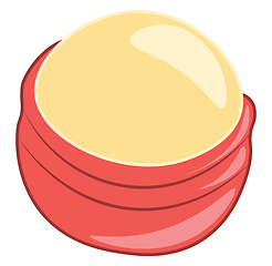 Image showing orange Lip balm container vector or color illustration